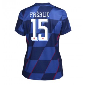 Chorvatsko Mario Pasalic #15 Dámské Venkovní Dres ME 2024 Krátký Rukáv